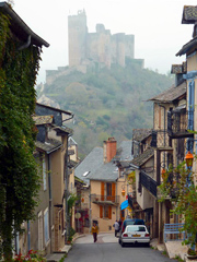 Najac castle from village